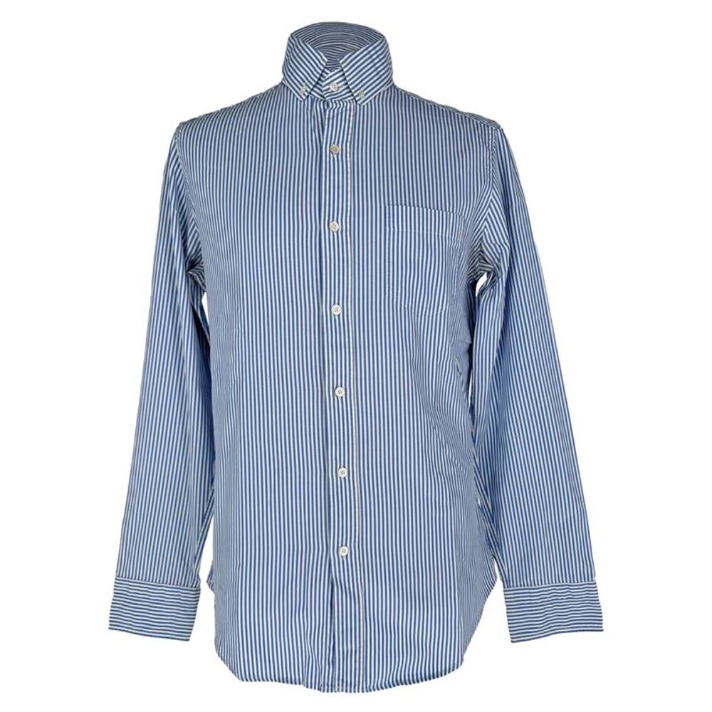 Tom Ford Striped Button-Down Shirt in Blue Cotton
